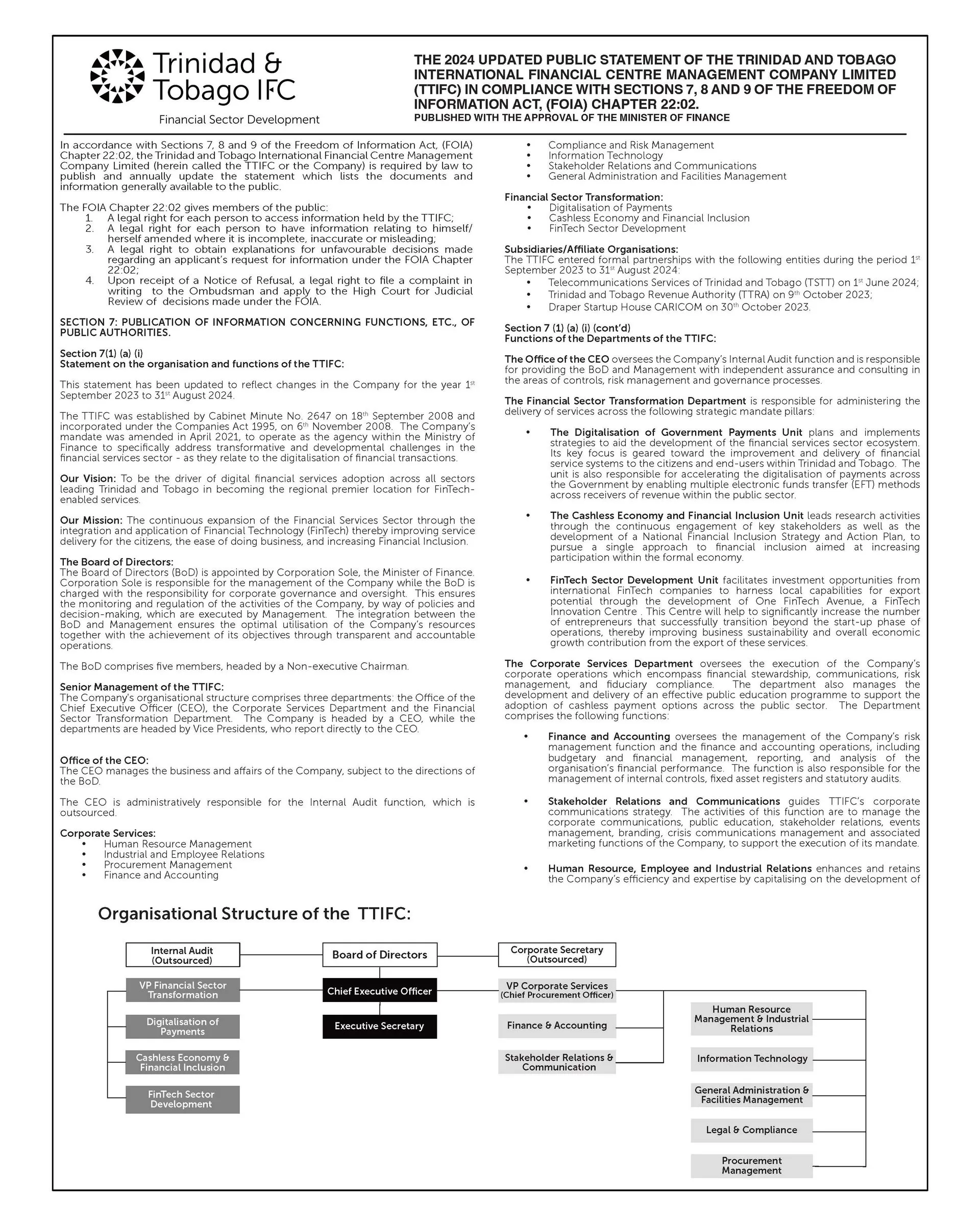 2024 Freedom of Information Public Statement